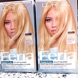 LOT OF 5 Loreal Paris Feria Ultra Pearl Blonde